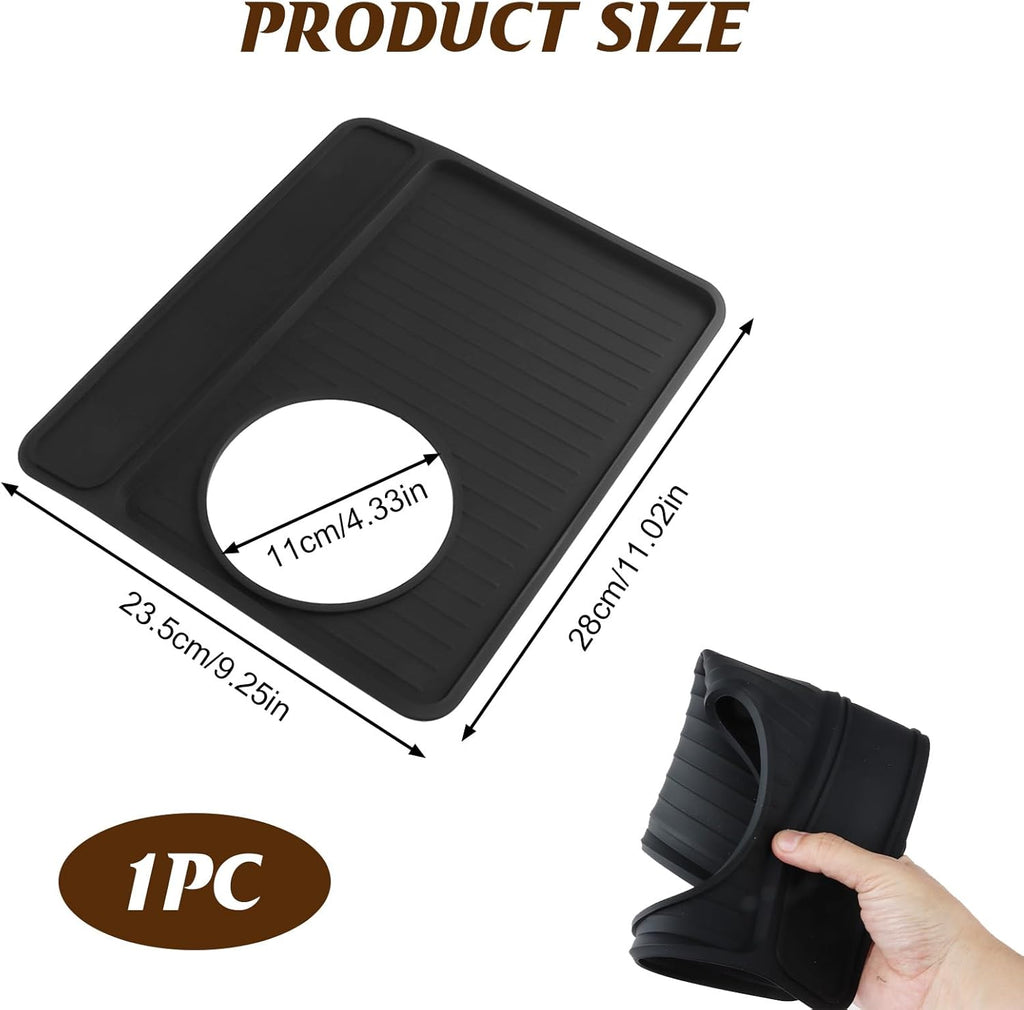 Tamping Mat for Espresso Machine,Coffee Machine Mat,Espresso Accessories，food Grade Silicone Material, Non-slip, Waterproof and Heat-Resistant，for Amping Mat for Breville 870/880