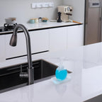 Silicone Kitchen Sink Organizer Tray for Multiple Usage,Easy Clean Sponges Holder for Kitchen Bathroom Counter or Sink,Dish Soap Dispenser,Scrubber,Bottle,Cup White 4.9”x 3.2”