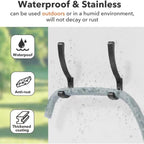 4 Pack Hanging Coat Hooks Wall Mount, Coat Hanger Wall Hangers, Metal Hooks for Hanging Heavy Duty, Screw in Hooks for Hanging Towels, Clothes, Backpack, Hat, Bag, Jacket, Key, Robe, Backpack Gold