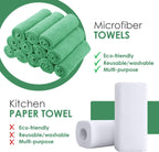 Avalon Towels Microfiber Cleaning Cloths (Value Pack of 36) Size 16" x 16", Highly Absorbent, Lint Free, Reusable, Green
