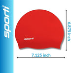 Sporti Silicone Swim Cap for Kids, Unisex Youth Swimming Cap, Protection Bathing Caps for Your Children, Aged 2-10
