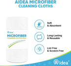 AIDEA Microfiber Cleaning Cloth Roll, White 50PK, Tear Away Reusable Paper Towels, Commercial Shop Rags, Microfiber Towels for Cars, Lint Free Rags for House, Kitchen, Automotive, 11.5"×11.5"