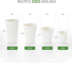 500-CT Disposable White 4-OZ Hot Beverage Cups with Ripple Wall Design: No Need for Sleeves - Perfect for Cafes - Eco-Friendly Recyclable Paper - Insulated - Wholesale Takeout Coffee Cup