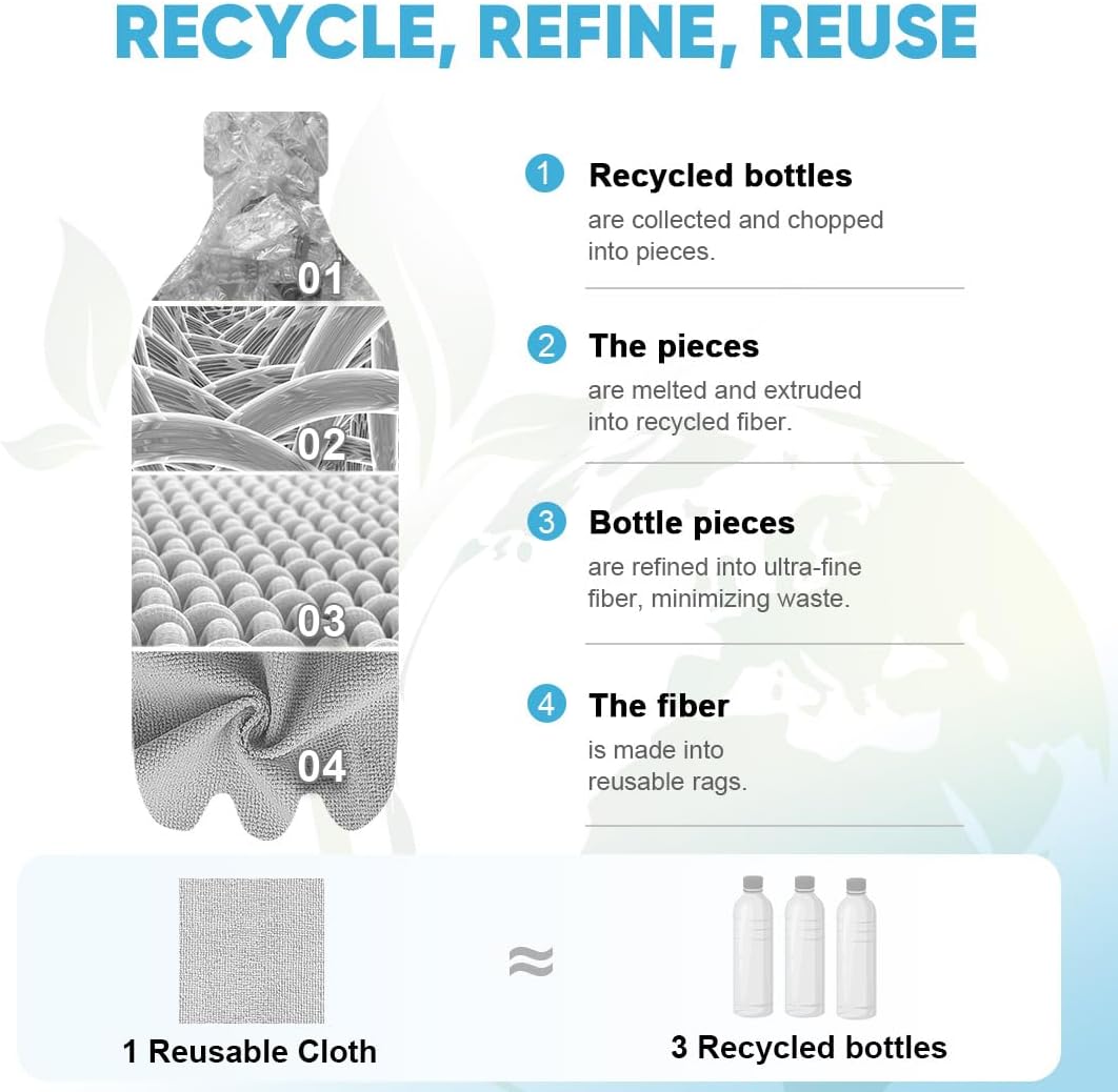 AIDEA Microfiber Cleaning Cloth 330 Sheets 6 Roll, Grey Microfiber Towels for Cars, Shop Towels, Shop Rags Washable, Cleaning Rags Reusable Paper Towels for Automotive, Workshops, House,11×9"