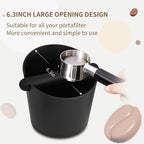 6.3Inch Knock Box Large Espresso Knock Box Shock-Absorbent Knock Box Espresso with Removable Knock Bar and Non-Slip Base Espresso Machine Accessories for Home/Office