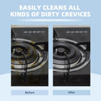 Hard Bristle Crevice Cleaning Brush-Thin Gap Scrub Brush, Small Cleaning Brush, Grout Brush, Kitchen Brush, Cleaning Tools for Toilet, Bathroom, Sink, Home, Household, Window (6, Lichen Blue)