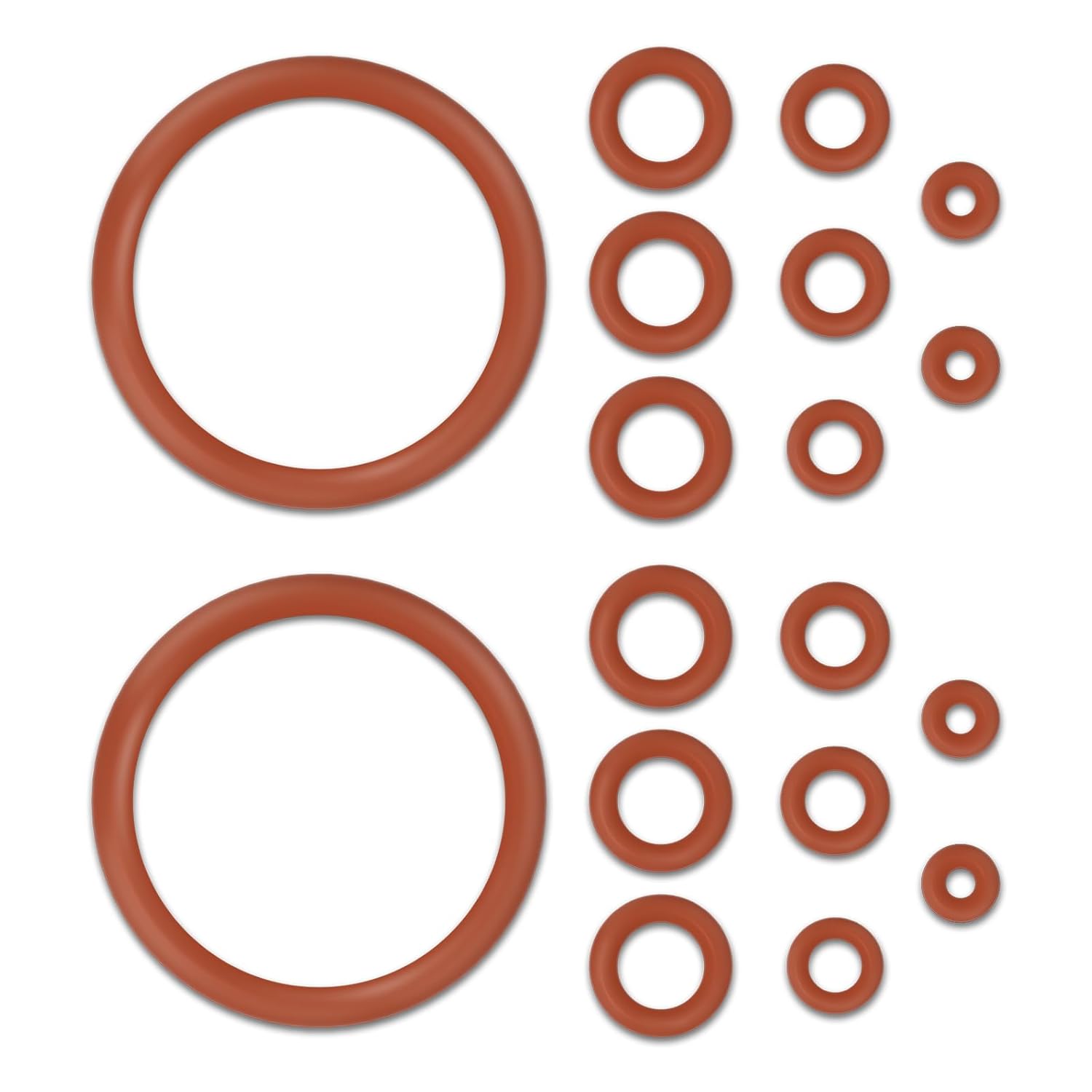 18 PCS Seal O-Ring Kit Gasket Seal Set Fit for Saeco Philips Gaggia, Professional Coffee Machine O'Rings for Boiler Outlet Pin and Brew Unit, Food Grade Silicone Ring for Saeco Daily Replacement