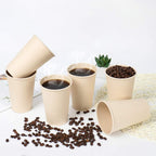 Disposable Coffee Cups Paper Cups Coffee Cups, Brown Hot Cups 120 Count 10 oz Water cups