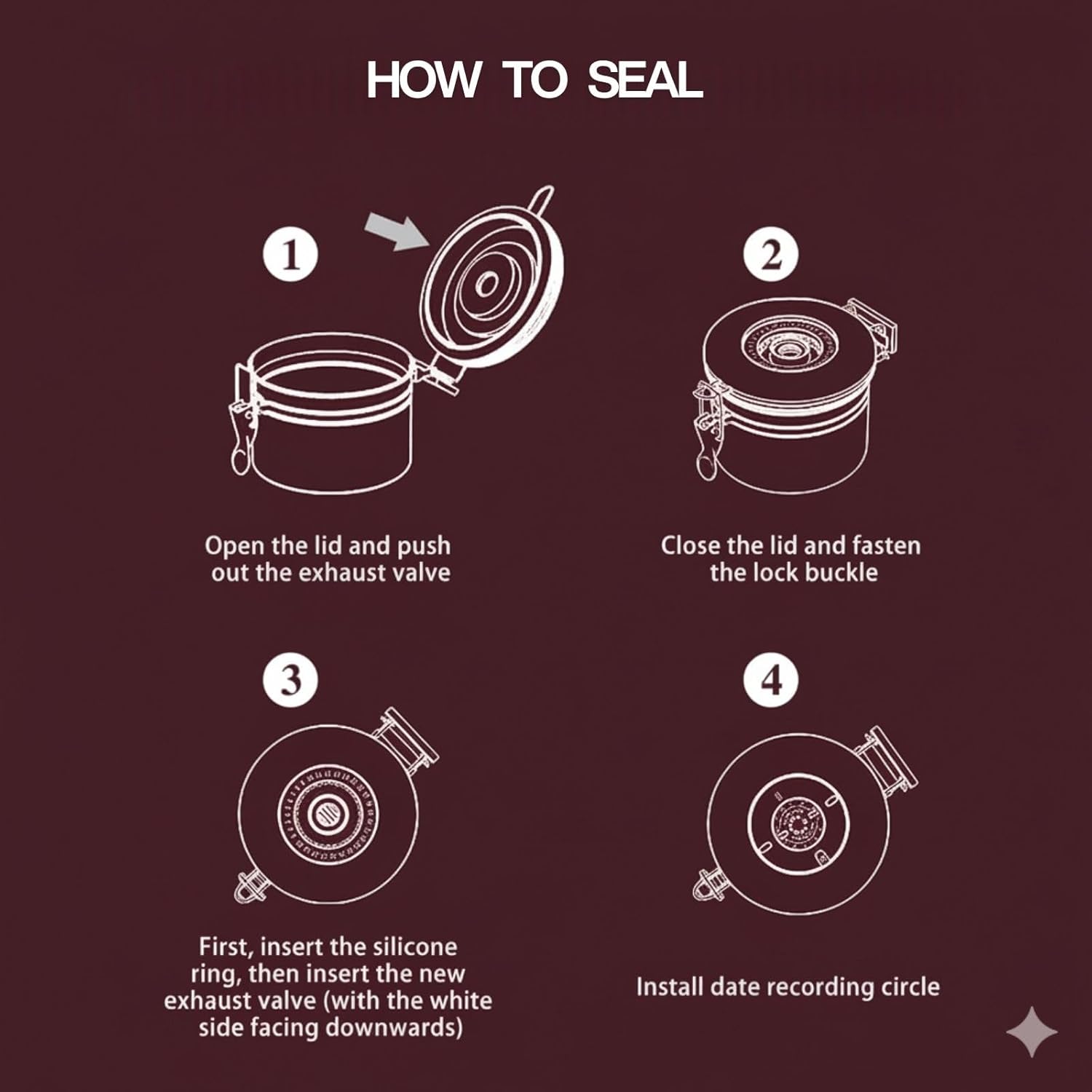 Airtight Coffee Canister 1.8L with Wooden Lid Scoop Set, 304 Stainless Steel Food Storage Container with CO₂ Valve, for Beans, Grounds, Tea, Sugar, Flour, Nuts (Green,1.8L)