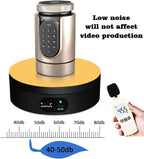 YVV Motorized Rotating Display Stand, Cup Display Turner Stand, Electric Rotating Base for Glitter Tumblers, 360 Automatic Mute Rotating Turntable with 4 Colors Backgrounds for Epoxy Cup Display