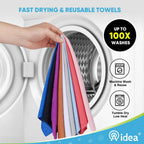 AIDEA Microfiber Cleaning Cloth Roll, 75PK Red, Reusable Paper Towels Tear Away Cloth, Microfiber Towels Washable Shop Rags, Lint Free Cleaning Rags for House, Kitchen, Window, 11.5"×11.5"