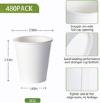 LITOPAK 480 Pack 5 oz Disposable Paper Cups, Disposable Mouthwash Cups, Small Disposable Cups, Mini Paper Cups for Parties, Picnics, Barbecues, Travel and Events