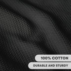 Artoid Mode 100% Cotton Black Waffle Weave Kitchen Dish Cloths, 13x28 Inch Ultra Soft Absorbent Quick Drying Kitchen Dish Towels Set of 4
