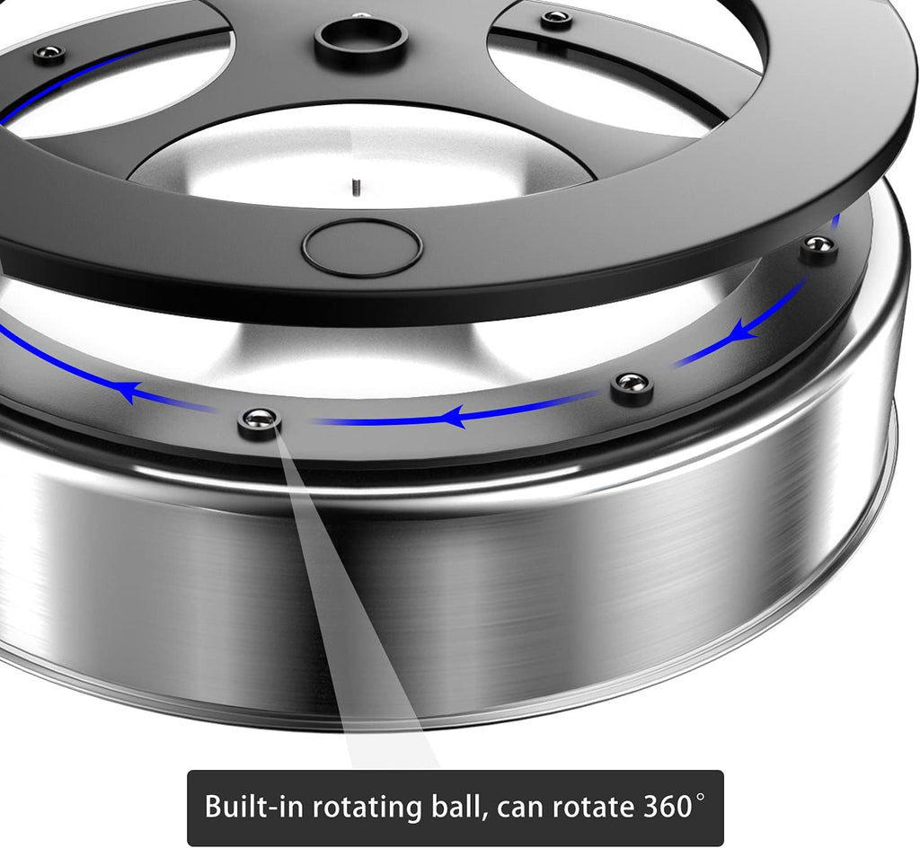 VAEHOLD Pantry Cabinet Lazy Susan Stainless Steel Black Spice Rack Turntable - Decorative Trays Storage Containers Organizer for Kitchen Cabinet, Snacks, Bathroom (12 inches)