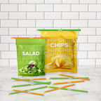GRIPSTIC Bag Sealer - Reusable Chip Bag Clips. Patented. Airtight & Waterproof Seal on Food Storage Bags, Kids Snacks & More. Near Zero Waste. 12ct Large