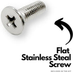 Custom Tune Up Kit 3in1 for Rancilio Silvia. IMS Nanotech Reinforced Screen SRT200NT, Cafelat Gasket - Green, Flat Screw