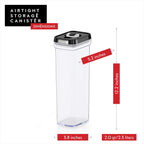 DWËLLZA KITCHEN Pasta Storage Containers for Pantry Airtight - 2 Pc Spaghetti Container Storage - Ideal for Spaghetti & Noodles, Kitchen Pantry Organization and Storage - Keeps Food Fresh & Dry