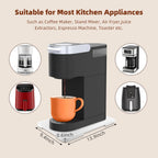 360° Rolling Tray Bamboo Appliance Slider, Appliance Sliders for Kitchen Appliances Sliding Tray for Coffee Maker Appliances Mat Easily from Under The Cabinet White(13.9"×9.4")