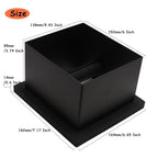 Espresso Coffee Ground Knock Box Chute, Built-in Desktop Waste Bucket, Stainless Steel Bottomless Knocking Residue Box (Rectangle)