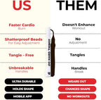 Elite Jumps - Do Hard Things 1” Beaded Jump Ropes - Strong & Durable Materials - Resize & Adjust - Fitness & Cardio Training - Improve Rhythm, Speed, Agility