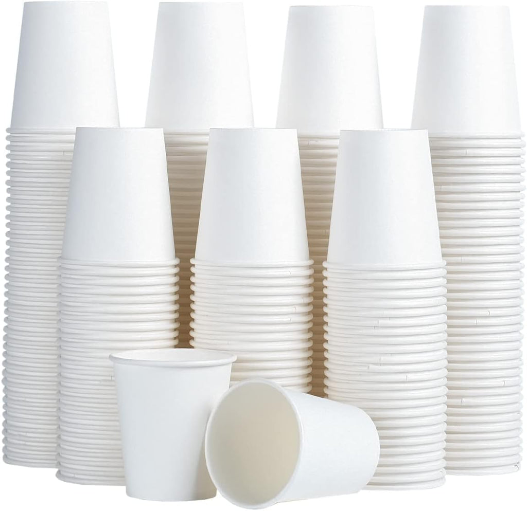 600 Pack 5 oz Paper Cups, Disposable Mini Bathroom Mouthwash Cups, Hot/Cold Drinking Cups, White Disposable Paper Cups for Bathroom, Home, Party, Office, Picnic, Travel