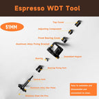 51mm WDT Tool ，Espresso Stirrer Distribution Tool,Compatible with Delonghi Portafilter 51mm,Adjustable Height,with Magnetic Suction