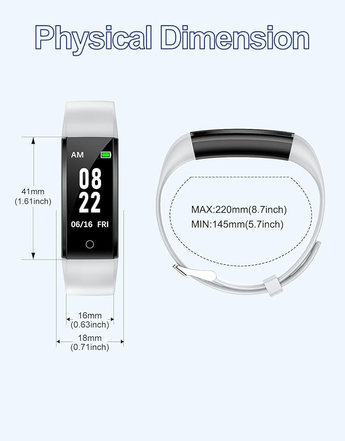 GRV Fitness Tracker Non Bluetooth Fitness Watch No App No Phone Required Waterproof Pedometer Watch with Steps Calories Counter Sleep Tracker for Men Women Parents