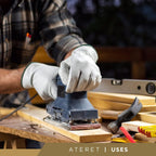 ATERET 12 Pairs X-Large Heavy Duty Durable Cowhide Leather Work Gloves I Driver Gloves for Truck Driving, Warehouse, Gardening, Farming