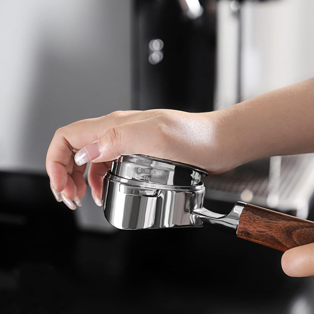 Bincoo Precision Espresso Filter Basket Compatible with 58mm Espresso Machine Portafilters,304 Stainless Steel Portafilter Basket for 16g/18g/20g,High-Precision Holes(20g- 58.5mm)