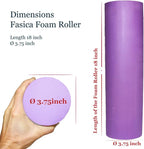 Small Size Low-Medium Density EVA 4 Inch Foam Roller for Back &Leg Pain; Sore Muscle Recovery; Trigger Point Massage Roller Ø3.75x18inch Physical Therapy; Helps as Spine Cracker Stretcher