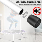 Newan 48'' Fitness Trampoline with Adjustable Handle Bar, Silent Trampoline Bungee Rebounder Jumping Cardio Trainer Workout for Adults - Max Limit 330 lbs