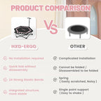 Foldable Mini Trampoline, Rebounder Trampoline with Adjustable Foam Handle, Fitness Trampoline for Indoor, Outdoor, Home Gym, Max Load 460 lbs