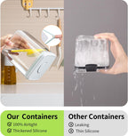 Food Storage Containers with Lids,2.9Qt 2Pcs Airtight Pop Food Storage Containers, BPA-Free Stackable Kitchen Pantry Organizers and Storage, One Button Opening Flour and Sugar Container Sets