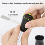 Aieve WDT Tool Espresso, Metal Distribution Tool with 10 x 0.4mm Stainless Steel Needles Espresso Stirrer, Coffee Distributor Aluminum Alloy Handle & Stand with 10 Extra Needle