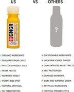 '+GNGR 24 Shots Variety Pack of Organic Immunity Boosting Ginger Shots - Cold Pressed Ginger Shots for All Natural Digestive and Immune Support - Nothing Artificial - USDA Organic (2 Fl Oz, 24 Pack)