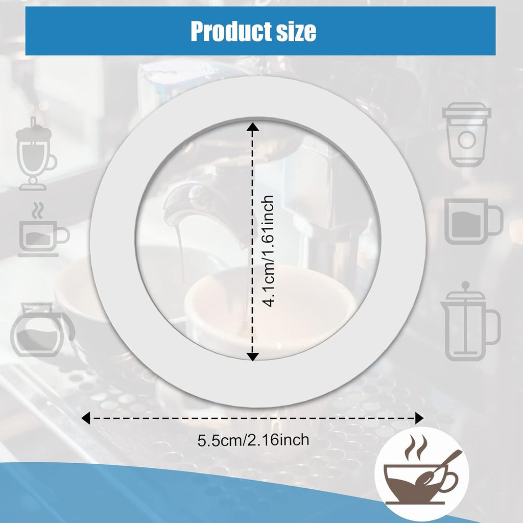 6 Pieces Moka Pot Replacement Cup Gasket with 2 Pcs Stainless Filter Silicone Moka Express Replacement Seals Funnel Kits Compatible Espresso Coffee Maker Parts(2-cup)