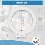 6 Pieces Moka Pot Replacement Cup Gasket with 2 Pcs Stainless Filter Silicone Moka Express Replacement Seals Funnel Kits Compatible Espresso Coffee Maker Parts(2-cup)