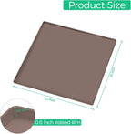 TRZZ Silicone Waterproof Under Sink Mat 22" x 19", Drip Tray and Cabinet Liner for Kitchen and Bathroom, Prevents Water Damage and Organizes Cabinets (Brown)