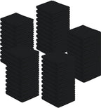 ZUPERIA 100% Cotton Terry Towels Cleaning Cloths, Pack of 50 (12" x 12") Multipurpose, Highly Absorbent, Reusable Cotton Rags, Bar Towels & Cleaning Rags for Everyday Usage (Black)