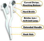 Crevice Cleaning Brush Set, Multi-Purpose Hard Bristle Brushes for Deep Cleaning Kitchen, Bathroom, Grout, Sink, Cup, Teapot, Bottle, Blender, Corners, Tight Spaces & More