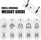 Wooden Coat Rack, Wall-Mounted Organizer for Closet, Entryway, Hallway, Foyer, Bedroom, Heavy Duty Double Hooks for Hanging Towels, Bags, Hats, Jackets, Key (WhiteBlack, 4 Hooks)