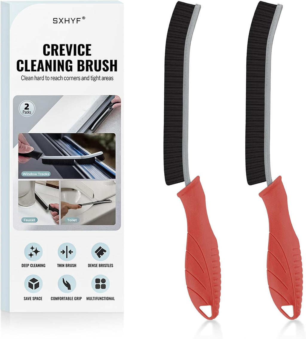 SXhyf Crevice Cleaning Brush - Grout Scrub Brush, House Cleaning Supplies, Gap Cleaning Tools, Home Essentials, Gifts for Women Men, Hard Bristle Crevice Cleaner Brush for Household Use, Bathroom