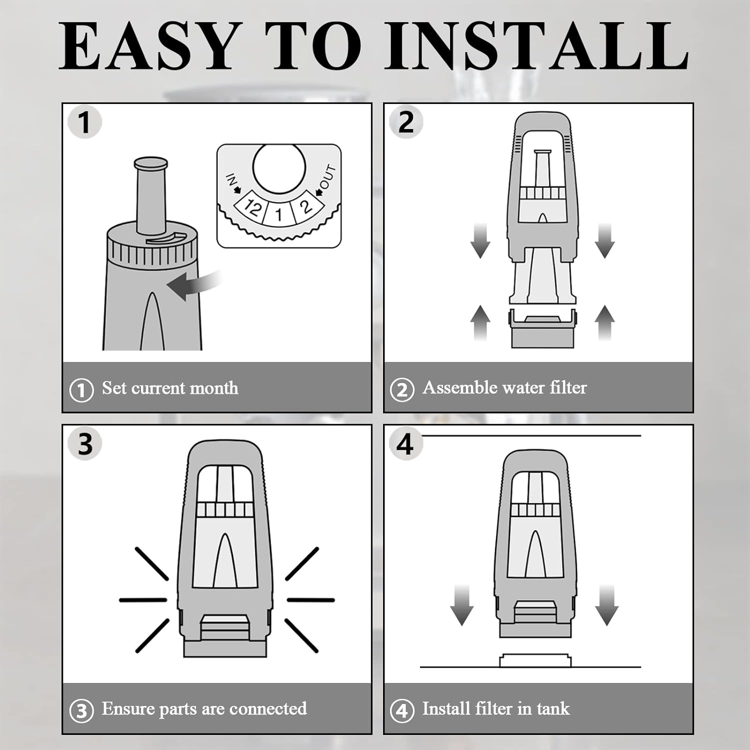 4 Pack Replacement Water Filter for Breville Espresso Machine Barista Touch Bes880, Barista Pro BES878, Oracle Touch BES990, Oracle BES980, Dual Boiler BES920 Bambino ClaroSwiss Sage by Funmit