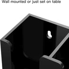 Richboom Acrylic Coffee Cup and Lid Storage Organizer Holder, 2 Compartments, Black