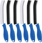 Hard Bristle Crevice Cleaning Brush-Thin Gap Scrub Brush, Small Cleaning Brush, Grout Brush, Kitchen Brush, Cleaning Tools for Toilet, Bathroom, Sink, Home, Household, Window (6, Lichen Blue)