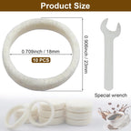 10Pcs Felt Washer Replacement for Breville Espresso Machine Grinders, Compatible with BES870, BES878, BES880, BES980, BES990, BCG600, BCG820, Breville Espresso Machine Parts