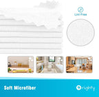 Orighty Cleaning Cloths Bulk, 200 Pack Shop Rags Reusable, Multi-Purpose Shop Towels for Cars, Microfiber Cleaning Rags for Automotive, Mechanic, Kitchen, Lint Free Towels 11.5’’ x 11.5’’, White