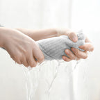 Artoid Mode 100% Cotton Light Grey Waffle Weave Kitchen Dish Cloths, 13x28 Inch Ultra Soft Absorbent Quick Drying Kitchen Dish Towels Set of 4