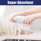 Homaxy Microfiber Waffle Weave Kitchen Towels, 16 x 28 Inch Ultra Absorbent and Solid Color Dish Towels, 4 Pack, White