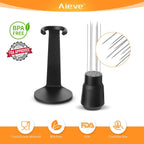 Aieve WDT Tool Espresso, Distribution Tool Espresso Accessories, 10 Needle Coffee Stirrer with Stand for Barista (Ease of Use in 2 Ways Installtion)